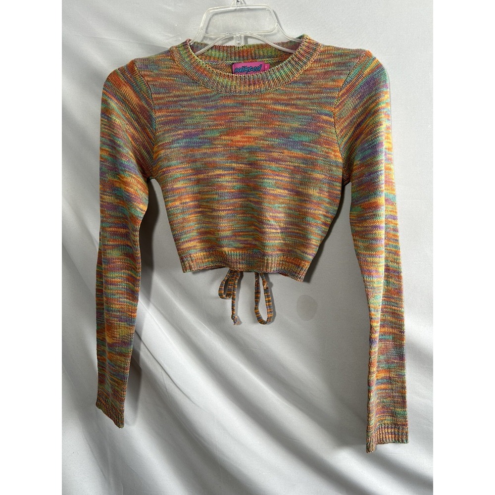 Edikted Crop Long‎ Sleeve Sweater Women's Small -NWT
